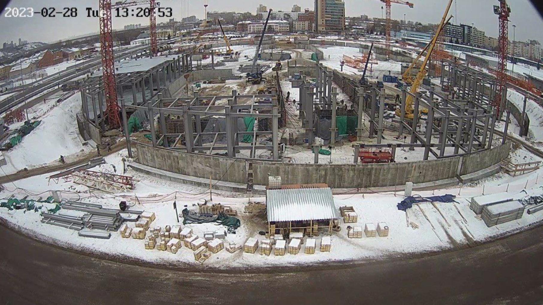 На строительной площадке нижегородской ледовой арены завершаются армирование и бетонирование цоколя