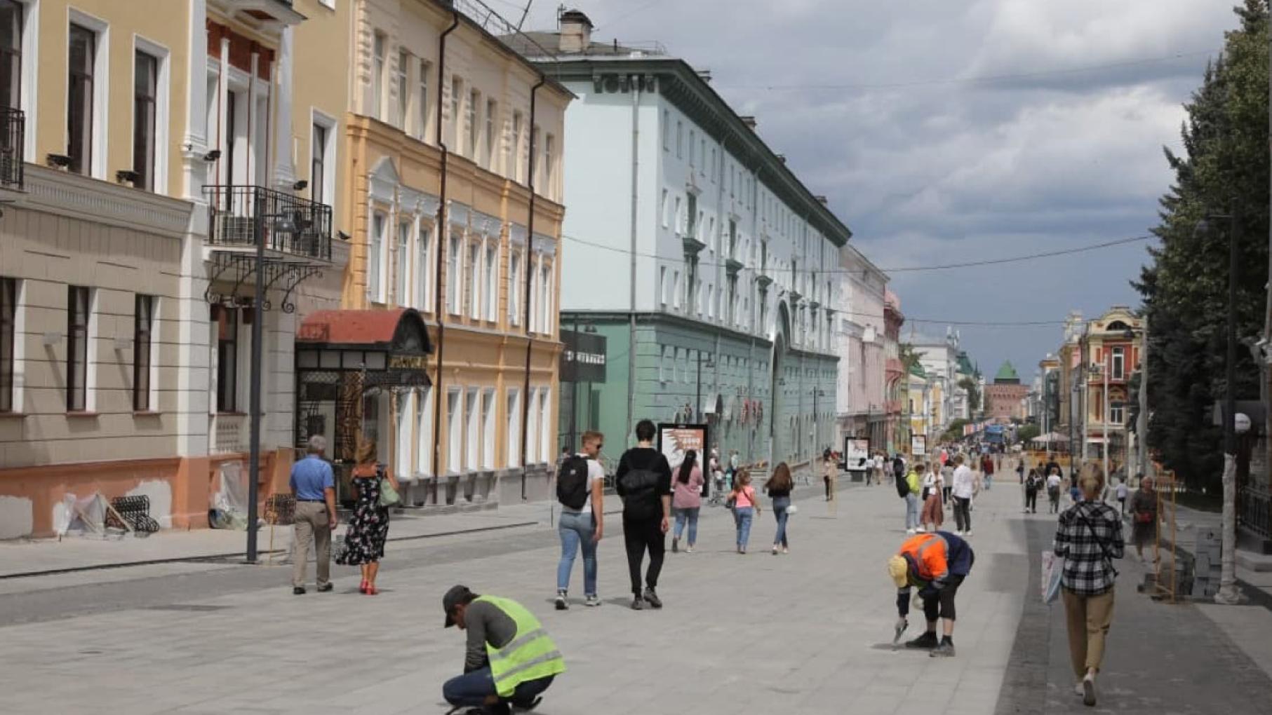 На сколько процентов выполнено благоустройство улицы Большая Покровская