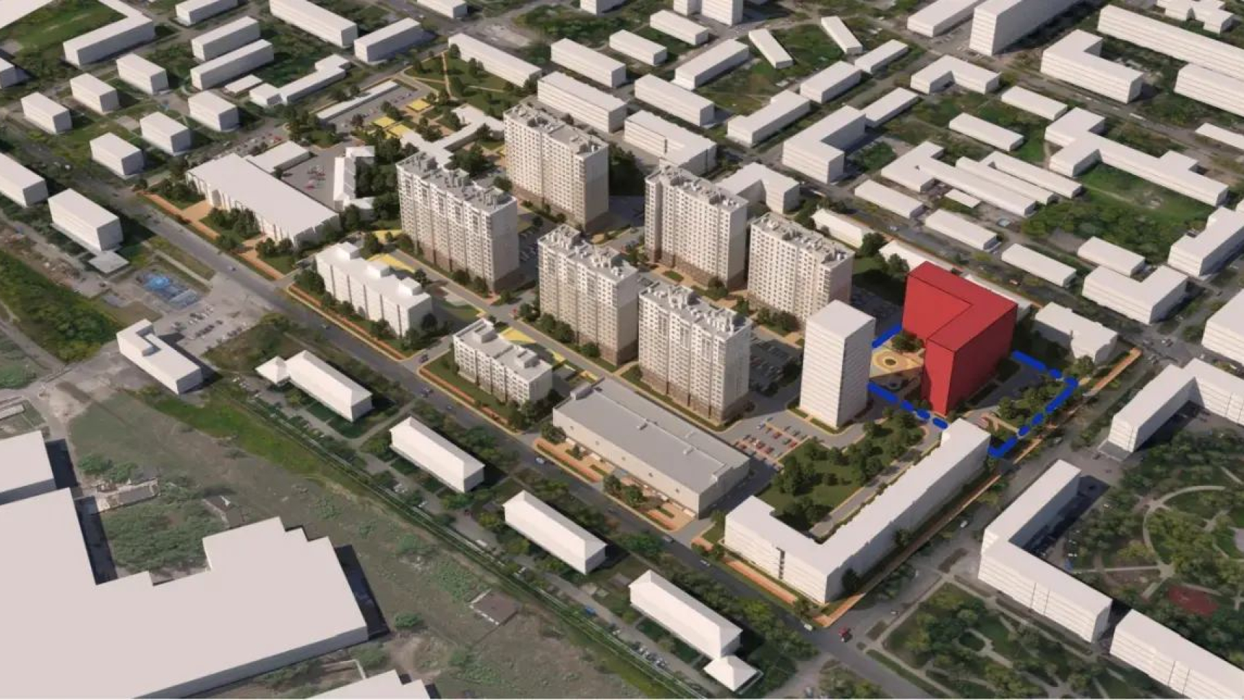 В Московском районе в рамках КРТ построят жилой дом и спортивную площадку