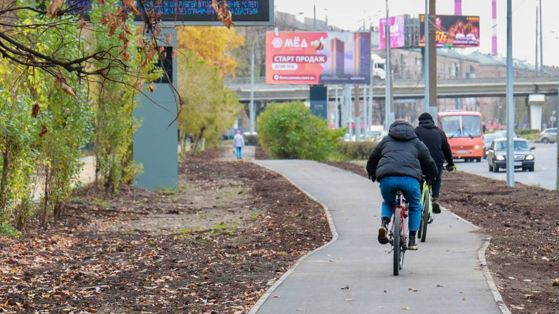 В Автозаводском районе Нижнего Новгорода создали единую сеть велодорожек